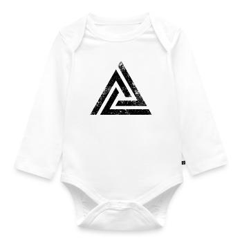 TRIANGLES TRIANGLE GRUNGE - Organic Longsleeve Baby Bodysuit - white - Front
