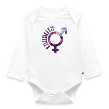 Emanzipation Feminismus Geschenk Symbol Geschlecht - Baby Bio-Langarm-Body - Weiß - Vorne
