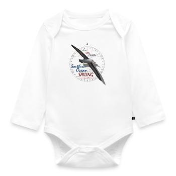 voile de l'océan austral - Body Bébé bio manches longues - blanc - Devant