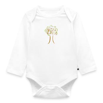 Baum - Baby Bio-Langarm-Body - Weiß - Vorne