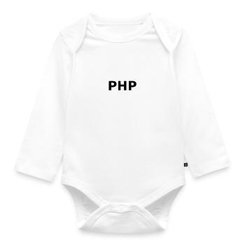 PHP pour les concepteurs de sites Web - Body Bébé bio manches longues - blanc - Devant