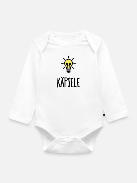 Käpsele - Baby Bio-Langarm-Body - Weiß