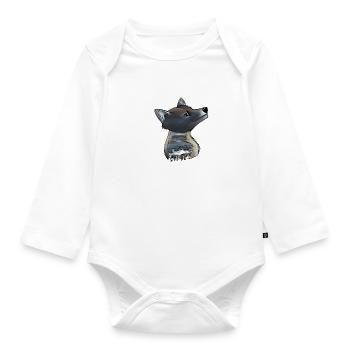 Renard polaire Islande - Body Bébé bio manches longues - blanc - Devant
