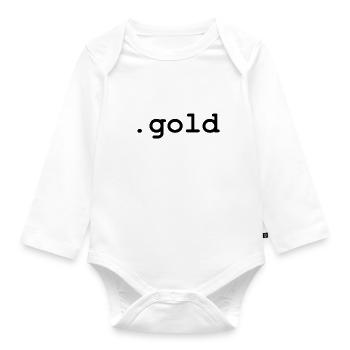 .gold - Organic Longsleeve Baby Bodysuit - white - Front