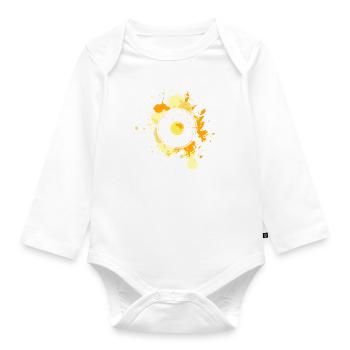 vinyl - Organic Longsleeve Baby Bodysuit - white - Front