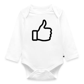 Thumbs up - Baby Bio-Langarm-Body - Weiß - Vorne