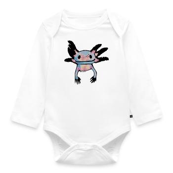 Axolotl - Organic Longsleeve Baby Bodysuit - white - Front