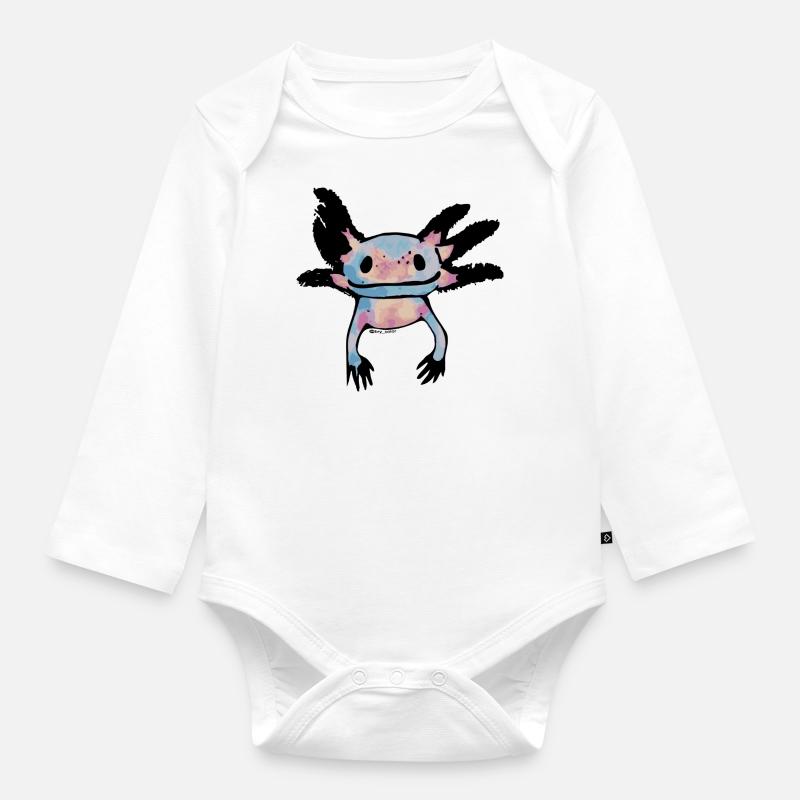 Axolotl - Body Bébé bio manches longues - blanc