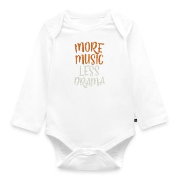 Music Shirt - Organic Longsleeve Baby Bodysuit - white - Front
