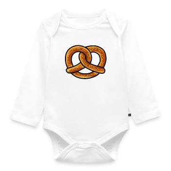 Brezel Bayern - Baby Bio-Langarm-Body - Weiß - Vorne
