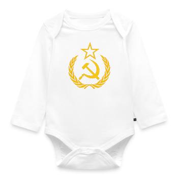 Soviet Union Communism USSR USSR Russia - Organic Longsleeve Baby Bodysuit - white - Front