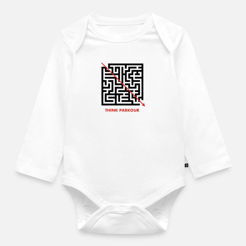Think Parkour - Body Bébé bio manches longues - blanc