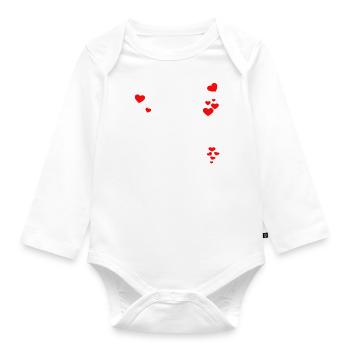 Happy Birthday Papa! Geburtstags Glückwunsch Papa - Baby Bio-Langarm-Body - Weiß - Vorne