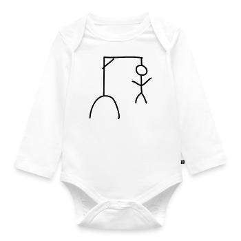 Galgenmänchen - Baby Bio-Langarm-Body - Weiß - Vorne