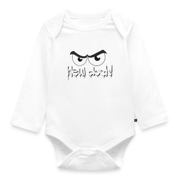 Heul doch! Böser Blick - Baby Bio-Langarm-Body - Weiß - Vorne
