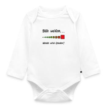 Windel wird geladen laden ladung Baby Säugling - Baby Bio-Langarm-Body - Weiß - Vorne