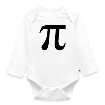 Pi Kreiszahl Mathematik - Baby Bio-Langarm-Body - Weiß - Vorne