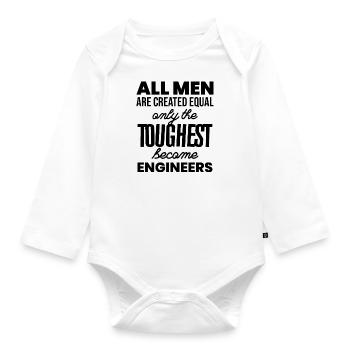 Ingenieur Geschenk Beruf Technik Maschine Jobs - Baby Bio-Langarm-Body - Weiß - Vorne