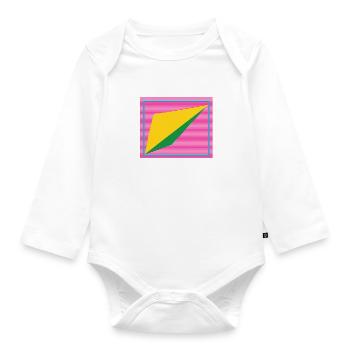 Retro form - Organic Longsleeve Baby Bodysuit - white - Front