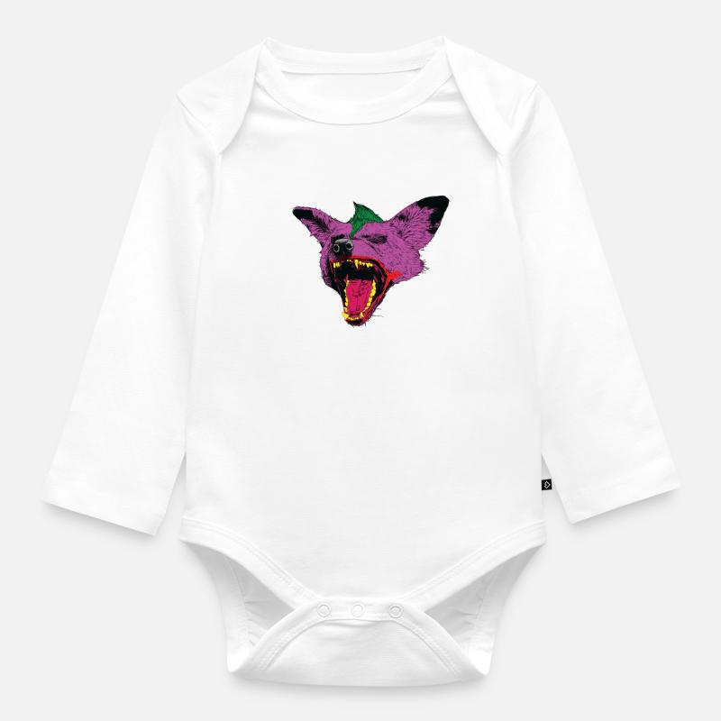 Hyänen - Hyäne - Baby Bio-Langarm-Body - Weiß