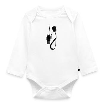 radio set - Organic Longsleeve Baby Bodysuit - white - Front