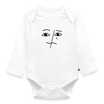 Traurig und glücklich - Baby Bio-Langarm-Body - Weiß - Vorne