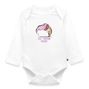 Ice Cream Whip - Organic Longsleeve Baby Bodysuit - white - Front