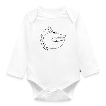 Bad Dog - Organic Longsleeve Baby Bodysuit - white - Front