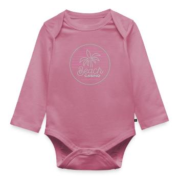 Casino de plage - Body Bébé bio manches longues - mauve - Devant