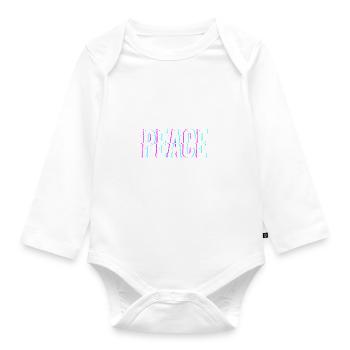faire la paix - Body Bébé bio manches longues - blanc - Devant