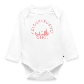 COLOGNEFORNIA Girl Köln Kölle Stadt Dom Kölsches - Baby Bio-Langarm-Body - Weiß - Vorne