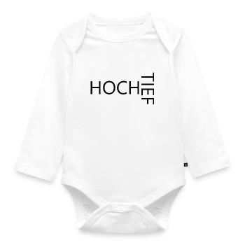 HOCH TIEF - Baby Bio-Langarm-Body - Weiß - Vorne