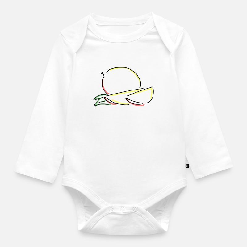 mangue - Body Bébé bio manches longues - blanc