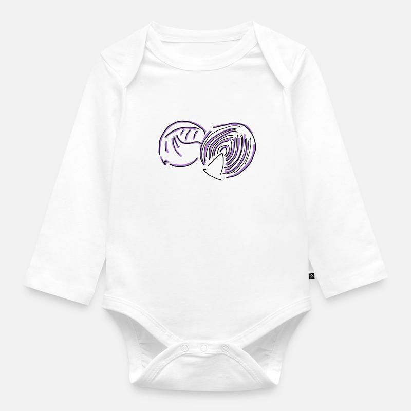 Chou rouge - Body Bébé bio manches longues - blanc