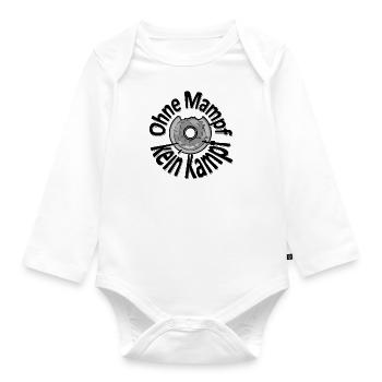 Ohne Mampf kein Kampf - Baby Bio-Langarm-Body - Weiß - Vorne