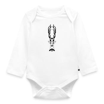 Hirsch Mythologie Indianisch - Baby Bio-Langarm-Body - Weiß - Vorne