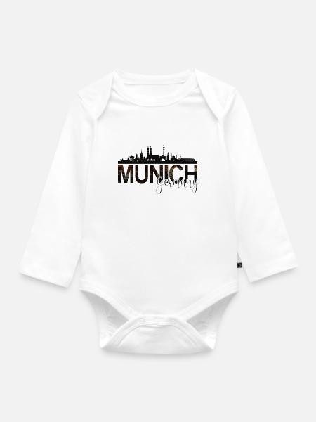 München - Baby Bio-Langarm-Body - Weiß
