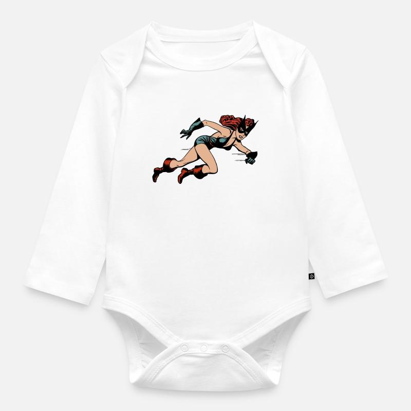 Hero - Baby Bio-Langarm-Body - Weiß