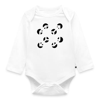 cubes - Body Bébé bio manches longues - blanc - Devant