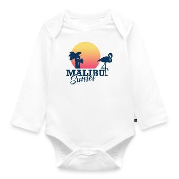 Malibu Sunset - Organic Longsleeve Baby Bodysuit - white - Front
