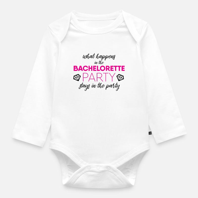 hen night - Organic Longsleeve Baby Bodysuit - white