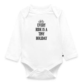 Prononcer des dictons de vélo - Body Bébé bio manches longues - blanc - Devant