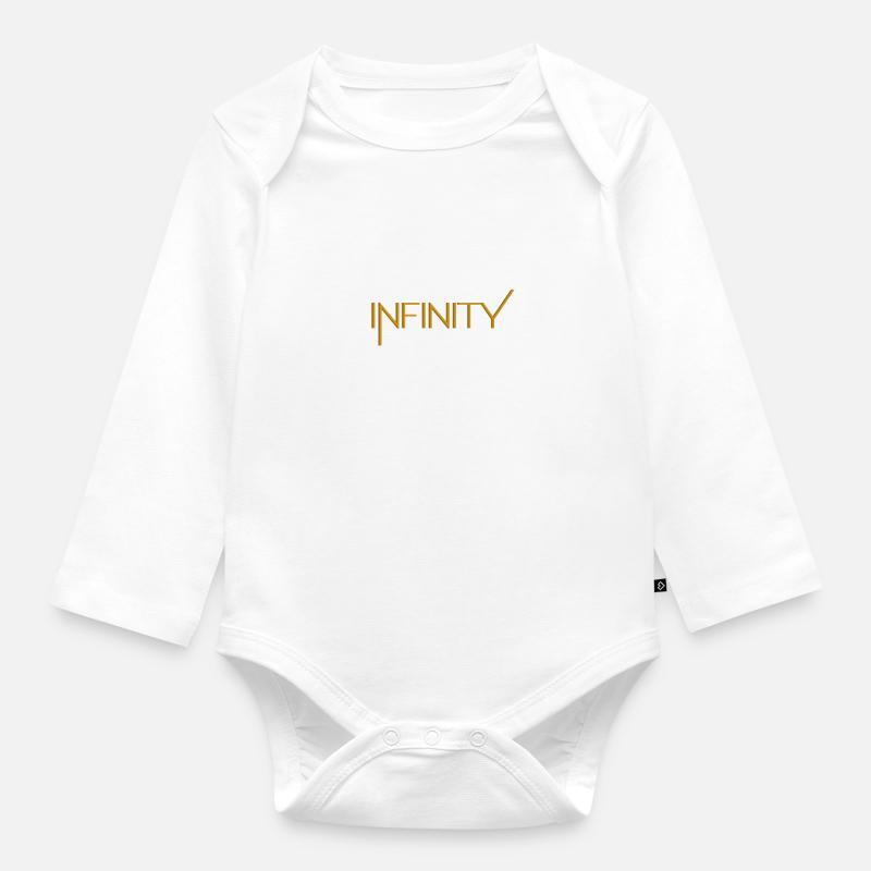 Infinity infinity sign icon infinity - Organic Longsleeve Baby Bodysuit - white