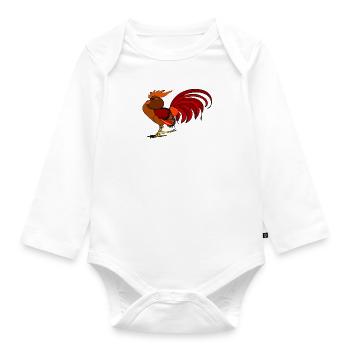 Bauernhof - Baby Bio-Langarm-Body - Weiß - Vorne