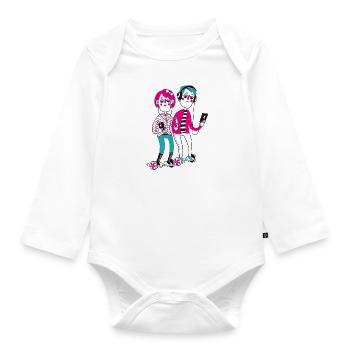 digitization - Organic Longsleeve Baby Bodysuit - white - Front
