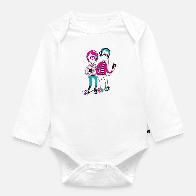 numérisation - Body Bébé bio manches longues - blanc