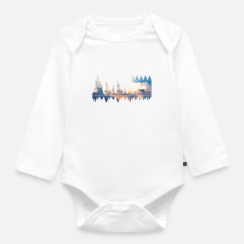 soundwaves - Body Bébé bio manches longues - blanc