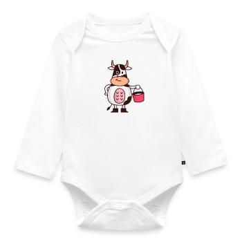 Cows cow - Organic Longsleeve Baby Bodysuit - white - Front
