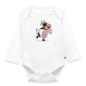 Cows cow - Organic Longsleeve Baby Bodysuit - white - Front