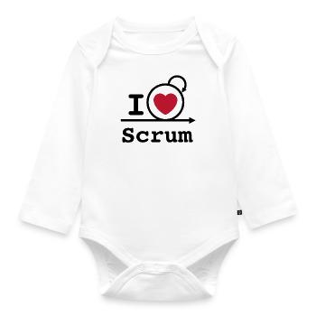 I Love Scrum | I love Scrum - Organic Longsleeve Baby Bodysuit - white - Front
